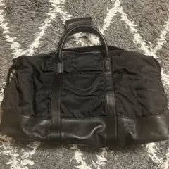 coach ボストンバッグ 黒 ナイロン レザー