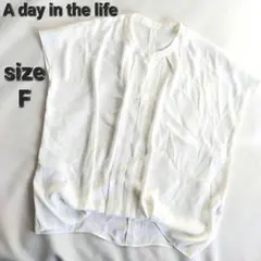 【アデイインザライフ】レディース/トップス/シャツ/ノースリーブ/ホワイト/古着