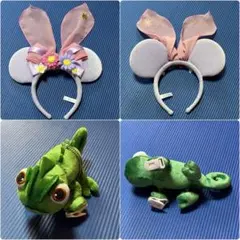 ディズニーシー カチューシャ(ラプンツェル)&パスカルセット