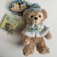 ダッフィー　クリスマス　ぬいぐるみバッジ