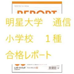 明星大学 通信教育 小学校 合格レポートのサムネイル