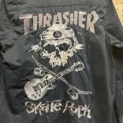 THRASHER スラッシャー　ワークシャツ　刺繍　ロックT スケート