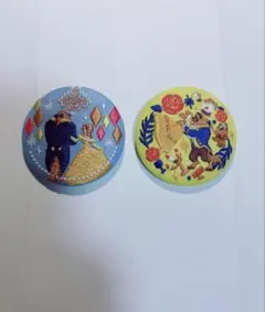ディズニー刺繍缶バッジ 美女と野獣