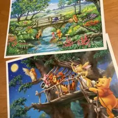 ディズニーヴィンテージポスター　くまのプーさんと仲間たちx2