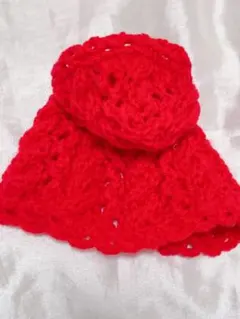 香香様専用　犬服　赤ずきんちゃんケープ　手編み　ハンドメイド