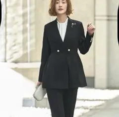 美品　RUIRUE BOUTIQUE ブラックジャケット＆パンツ　Lサイズ