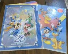 東京ディズニーリゾート25周年とドナルドファミリークリアファイル　２枚まとめ売り