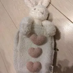 ジェラート　ピケ　うさぎ型ふわふわポーチ