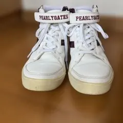 PEARLY GATES オレンジ ハイカットスニーカー 89 - メルカリ
