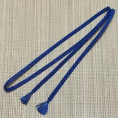 帯締め　絹　正絹　夏物　長さ約150cm 青　FM-533