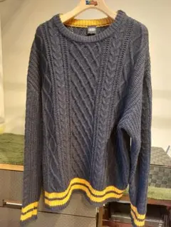 ◆ロデオクラウンズ◆　ダークグレー ケーブルニットセーター▪メンズFree▪