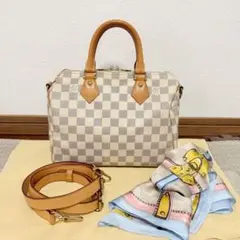 も*も様 LOUIS VUITTON スピーディ25 バンドリエール ダミエアズ