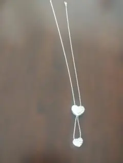 ハート型クリスタルロングネックレス