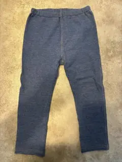 【新品・試着のみ】UNIQLOレギンス　デニムライク10分丈　ブルー　100