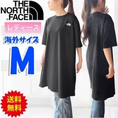 ノースフェイス レディース Tシャツ ドレス 黒 チュニック 海外M 日本L相当