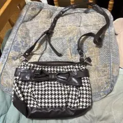 ハウンドトゥース柄ショルダーバッグ