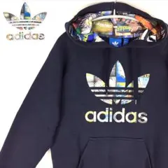 adidas  アディダス パーカー デカロゴ  スポーツMIX  90s