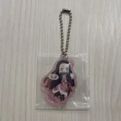 鬼滅の刃 竈門禰豆子 アクリルキーホルダー ピンクカラー すかいらーく ガチャ