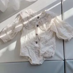 韓国子供服　レースロンパース　ハーフバースデー　衣装　70 monbebe風