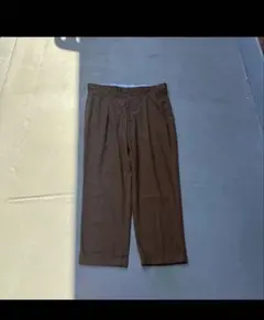 90s vintage ２タック　レーヨン　ブラウン　スラックス　ワイドパンツ