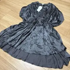 新品　タグ付き　ランバンオンブルー　ギャザー　ドルマン　チュニック