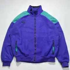 90s コロンビア フリースジャケット 2XL 青紫 ワンポイント 7739