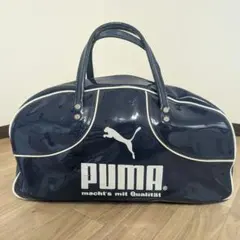 ビンテージ PUMA ネイビー ボストンバッグ 80年代 レトロプーマ 80′s