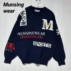 Munsingwear グランドスラム ニット 日本製 デサント ネイビー L