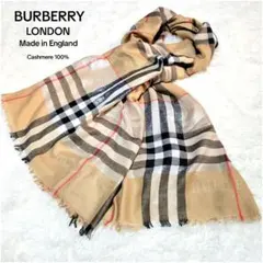 高級✨BURBERRY メガチェック 大判 カシミヤ100% スカーフ/ストール