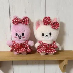 SKZOO 10cmぬい服 ♡いちごワンピース＆ヘアリボンセット♡しろ - メルカリ