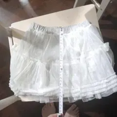 B*n様 ホワイト フリルスカート リボン付き 130