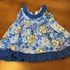 花柄フリル付きワンピース 12M 約80〜90cm 351
