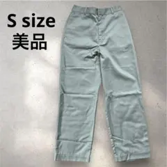 ミントグリーン ハイウエスト チノパン