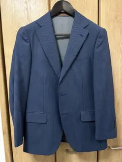 【値下】ユニバーサルランゲージ ストライプスーツ46 美品