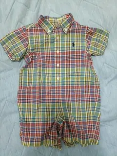 Ralph Lauren チェック柄ロンパース　80