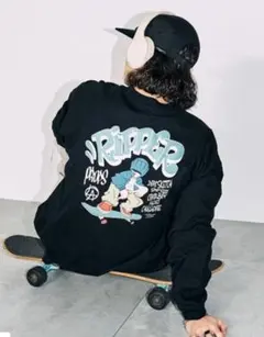 WEGO　ユニークモチーフBIGロンT 　黒　Lサイズ