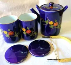 有田焼　茶器セット 急須と湯のみ茶碗2個(蓋付き)　西山　未使用品　昭和レトロ