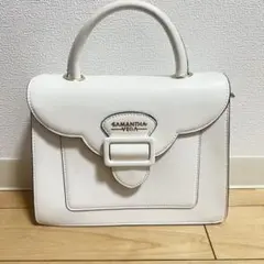 SAMANTHA VEGA ホワイト ハンドバッグ