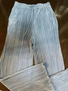 GU ブルー プリーツパンツ S