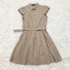バーバリーブルーレーベル　ワンピース 38 ノバチェック　ベージュ