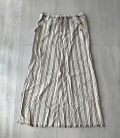 natural VINTAGE GOA 麻綿 マルチストライプ ロングスカートのサムネイル