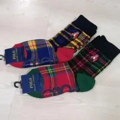 新品♥ Ralph Lauren チェック柄ソックス 2足セット