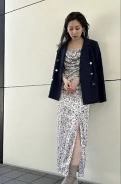 SNIDEL(スナイデル) ベロアプリントキャミワンピ