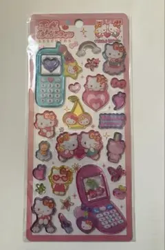 【匿名配送】平成はっぴーフォン ハローキティ　ステッカー　シール1点