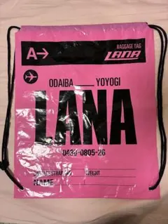 LANA Baggage Tag ナップサック ピンク ライブグッズのサムネイル