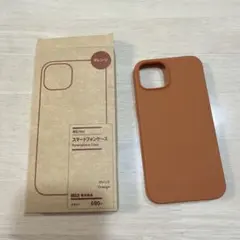 iPhone14用　スマートフォンケース　無印良品　オレンジ