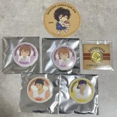 コナンカフェ 2018 缶バッジ コースターセット