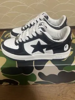A BATHING APE BAPE STA ブラック ホワイト 22cmのサムネイル
