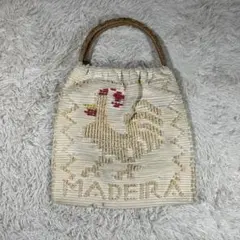 VINTAGE ニワトリハンドバッグ OLD ウッド バンブー トート 鳥