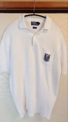 ラルフローレン ポロニット サマーニット エンブレム 90s ポロシャツ 半袖